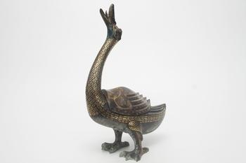 漢代  銅錯金鴨子