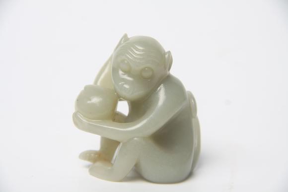 蘭亭古美術(shù)オークション明代  和闐玉猴