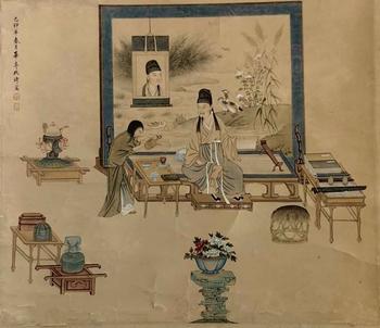 改琦 清 高仕文房圖