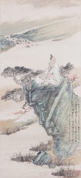 張大千 嵇康像
