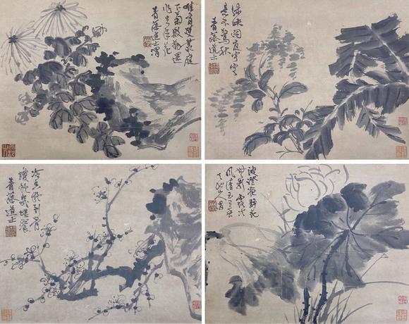 東京SAKURA拍賣（東京櫻花拍賣）|東京櫻花第十三期藝術(shù)品拍賣會（七月）徐渭 花卉四條屏