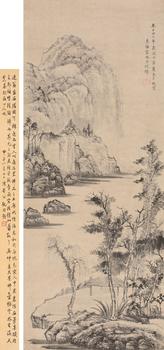 倪瓚 山水幽居圖
