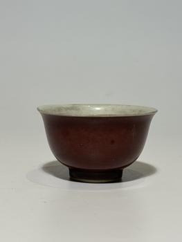 Petit bol rouge de fer uni, 18–19 siècle