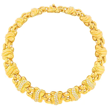 Gold and Diamond Necklace