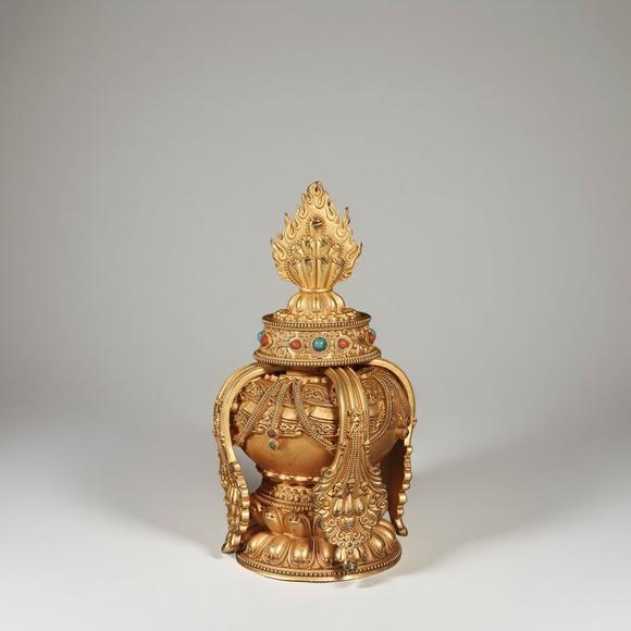 東京蕓術(shù)|2026東京蕓術(shù)競売春季藝術(shù)品拍賣會明 銅鎏金摩尼寶瓶