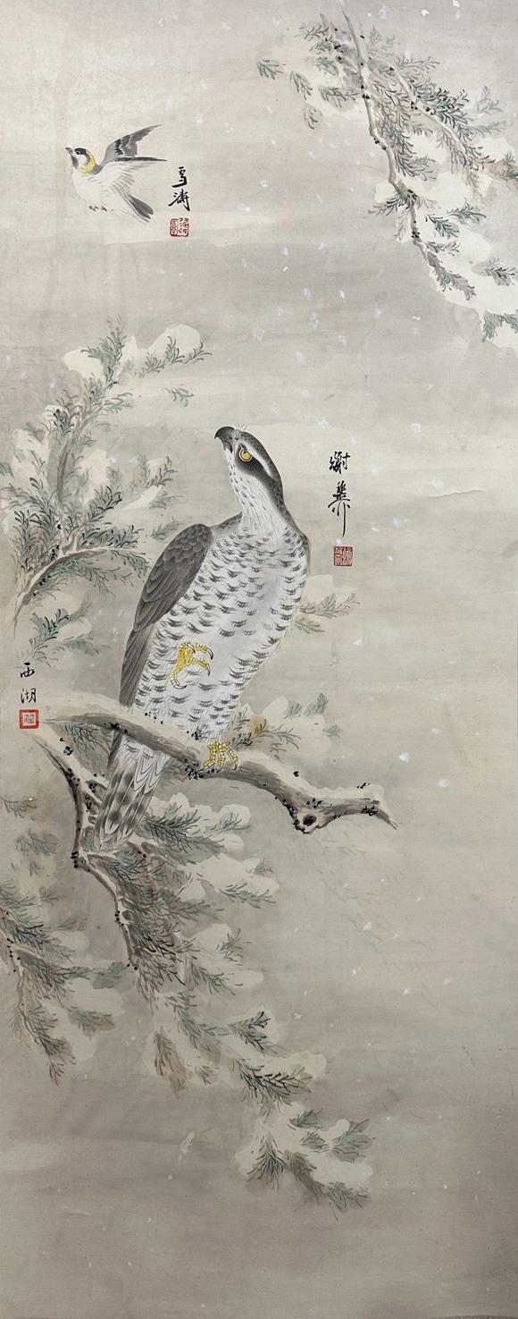 東京蕓術(shù)|2026東京蕓術(shù)競(jìng)売春季藝術(shù)品拍賣(mài)會(huì)王雪濤；謝稚柳合作 贏擊圖 立軸紙本設(shè)色