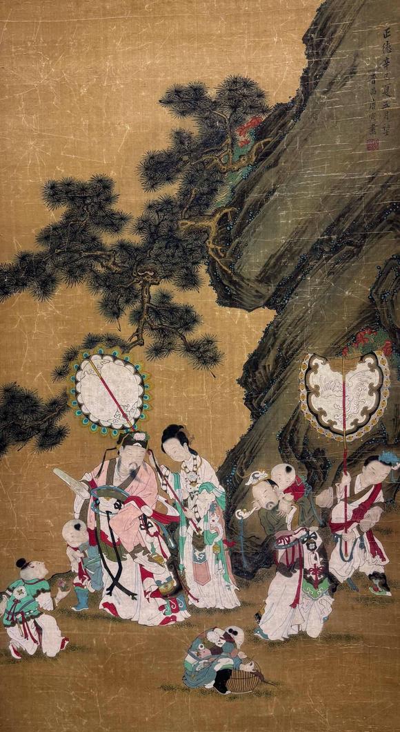 東京蕓術(shù)|2026東京蕓術(shù)競売春季藝術(shù)品拍賣會唐寅 多子多福圖 絹本立軸