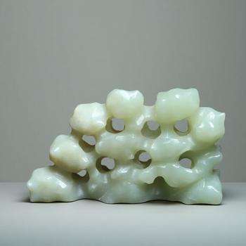 明以前 和田玉筆架
