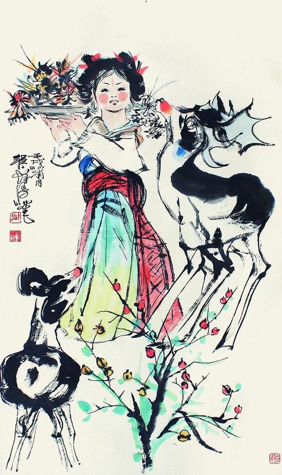 北京萬(wàn)歷|萬(wàn)歷國(guó)際2026年春季藝術(shù)品同步拍賣會(huì)程十發(fā) 少女與鹿