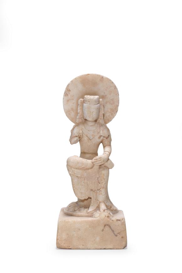 Castle AuctionA White Marble Bodhisattva Statue, 6th C Pr.