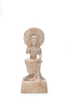 A White Marble Bodhisattva Statue, 6th C Pr.