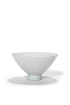A Qingbai Glaze Stemmed Conical Bowl, 12th–13th C Pr.