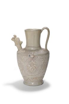 A Cizhou Kiln Floral Carved Dragon Spout Ewer, 12th–13th C Pr.