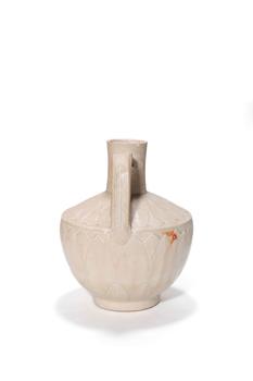 A White Glaze Carved Lotus Ewer, 10th–12th C Pr.