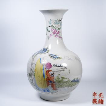 粉彩獻壽紋尊