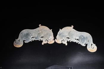 高古玉獸掛件一組