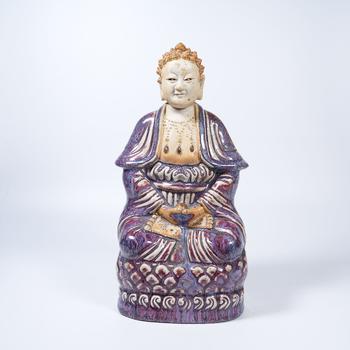 窯變釉釋迦摩尼造像