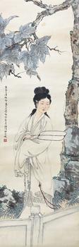 鄧芬《國畫仕女圖》