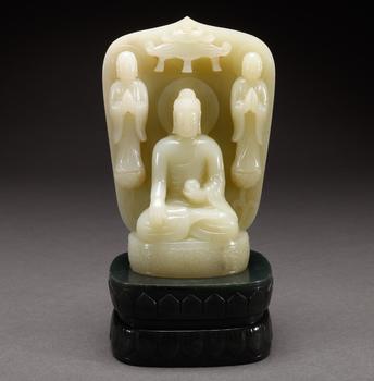 清代 和田玉佛