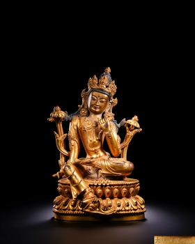 Ming bronze gilded Tara statue | 明 銅鎏金度母座像