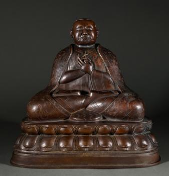 清代 銅質(zhì)上師佛造像