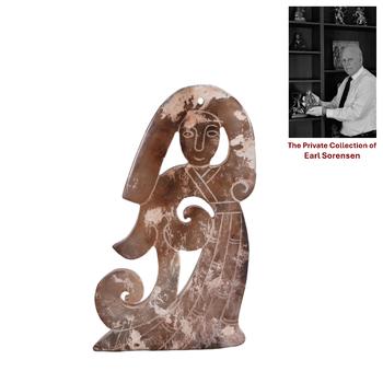 A CHINESE OPENWORK JADE DANCER PENDANT