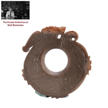 A CHINESE CARVED DRAGON JADE BI DISC