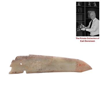 A CHINESE ARCHAIC CEREMONIAL JADE KNIFE