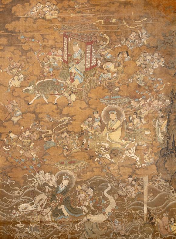 大阪美術(shù)商會(huì)|2026年大美會(huì)第三十六回夏季藝術(shù)品拍賣會(huì)明 佚名 三官朝元圖
