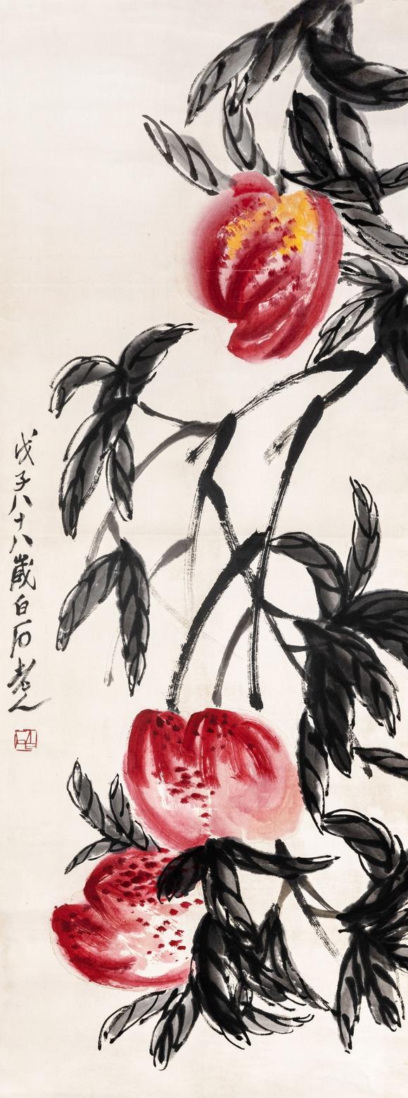 大阪美術(shù)商會(huì)|2026年大美會(huì)第三十六回夏季藝術(shù)品拍賣會(huì)齊白石 壽桃