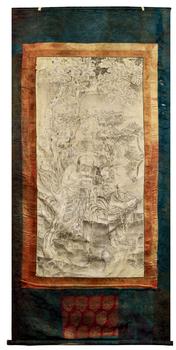 17世紀  仿宋劉松年羅漢圖白描羅漢唐卡