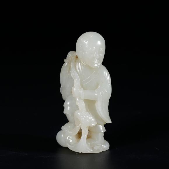 千葉大和|東瀛集珍--骨董珍品八月春季拍賣會 第一回和田玉雕劉海戲金蟾形擺件