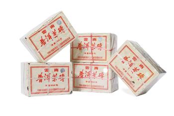 九十年代昆明茶廠鐳射標7581磚（油光紙）