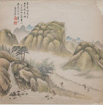 張石園 山水