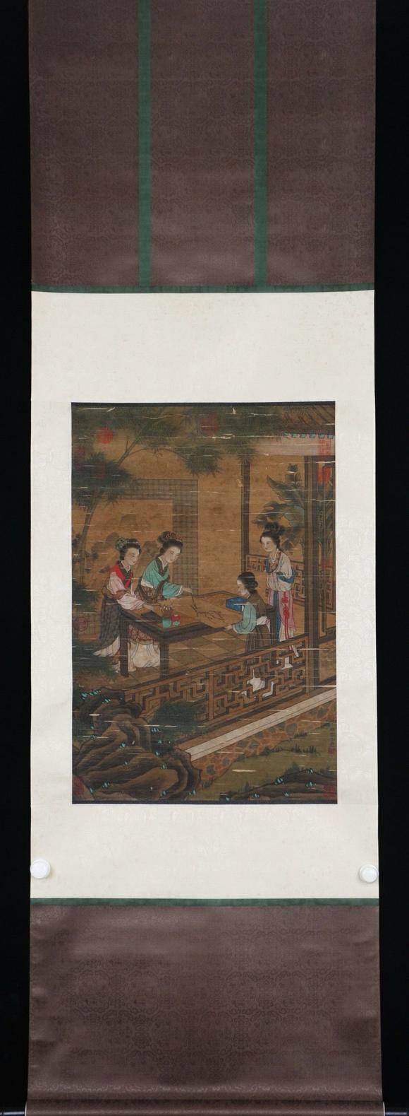 日本松町古美|嘉澍清夏?蕓術(shù)品オークション李唐 仕女戲墨圖