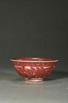 明代 釉里紅押手杯
