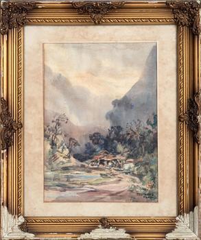 藍蔭鼎〈臺灣風景〉鏡框