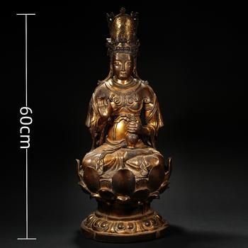 明以前銅鎏金觀音造像像