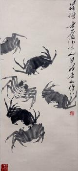 齊白石 墨蟹