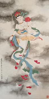 張大千 天女散花