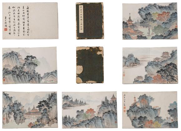 千美會(huì)|2026夏季拍賣第五次唐物セレクション溥儒《山水樓閣六幀圖冊(cè)》紙本冊(cè)頁(yè)