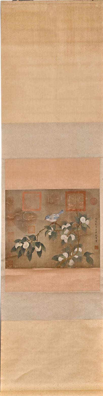 日本松町古美|銀竹凝輝?蕓術(shù)品オークション錢(qián)選 白鳴禽圖