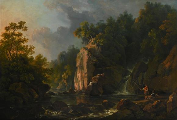 DreweattsGEORGE BARRET (IRISH CIRCA 1728 - 1784), THE SALMON FISHER