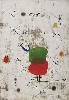 Joan Miró,?
Spanish 1893-1983,?

Maquette for Persontage I Estels I,