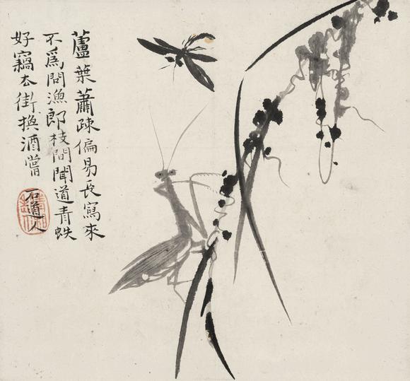 上氏拍賣石濤 秋蟲