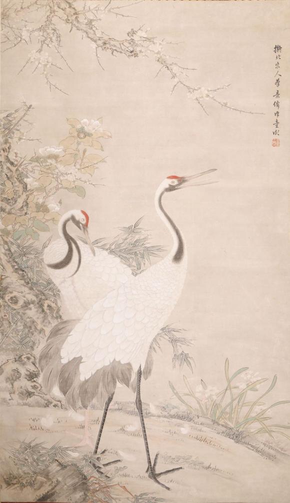 東京SAKURA拍賣（櫻花拍賣）童衡 雙鶴圖