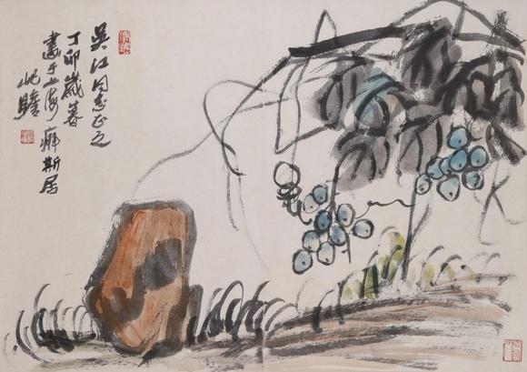 東京SAKURA拍賣（櫻花拍賣）朱屺瞻 花卉 吳江上款