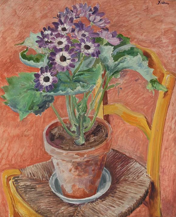 Dreweattsλ AUGUSTUS JOHN (BRITISH 1878-1961), CINERARIA IN A TERRACOTTA POT