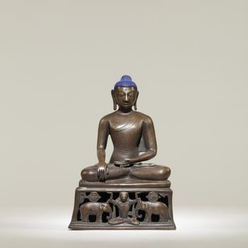 清 銅釋迦牟尼佛坐像