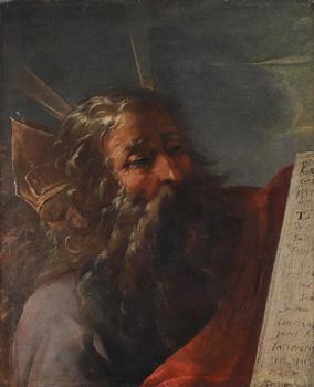 CIRCLE OF CHARLES LE BRUN (FRENCH 1619-1690), MOSES WITH THE TEN COMMANDMENTS